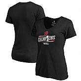 Women's Toronto Raptors Fanatics Branded 2019 NBA Finals Champions Ultimate Delivery V Neck T Shirt Black,baseball caps,new era cap wholesale,wholesale hats
